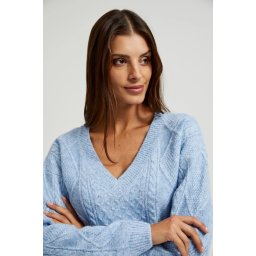 Marisse Women's Sweater Z-Sw-4524 L.Blue Mel