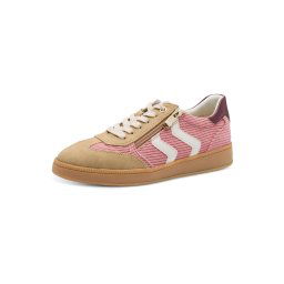 MARCO TOZZI Sneaker low maro cămilă / roz pitaya / roșu vin / alb