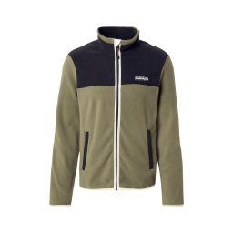 NAPAPIJRI Jachetă fleece 'T-DERGANA' oliv / negru / alb