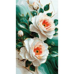 Set pictura pe numere, cu sasiu, Aur si gratie, 40x70 cm