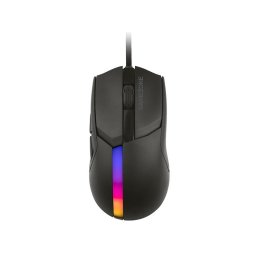 Mouse Gamezone Cool Black RGB – Mouse gaming USB, optic 12000 DPI, 7 butoane + scroll, iluminare RGB, negru
