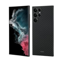 Husa Samsung Galaxy S22 Ultra, Clip-On Super Slim, made from Aramid Fiber, Kevlar, Black