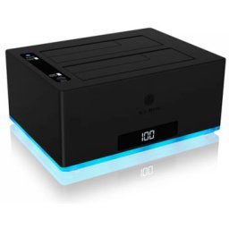 ICY BOX IB-127CL-U3 andocare 2x SATA 2.5-3.5" HDD/SSD USB-A-C 3.0 negru