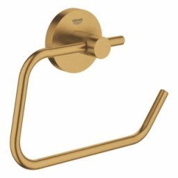 Suport hartie igienica fara aparatoare Grohe Essentials, Brushed Cool Sunrise, auriu periat mat