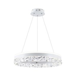 Lustră LED suspendată pe cablu FROZI LED/32W/230V Ø 50 cm, alb