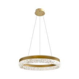 Lustră LED pe cablu FROZI LED/32W/230V Ø 50 cm aurie