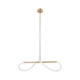 Lustră LED SUPREME suspendată pe cablu, 18 W, 230 V, 80 cm, auriu