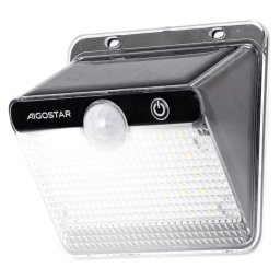 Aigostar-LED Lampă solară LED cu senzor, 3,7 V, 6500 K, 1200 mAh, IP65, negru