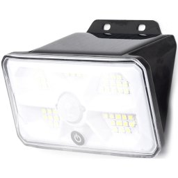 Aigostar - Lumină solară LED cu senzor, 3,7 V, 6500 K, 500 mAh, IP65, negru