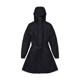 RAINS Geacă Impermiabil Curve Long Jacket W3 18130 01 black