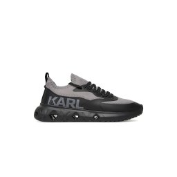 KARL LAGERFELD M Sneakers K/Kite Run Knit Sock Lo KL54616 k70-dk grey knit textile w/black