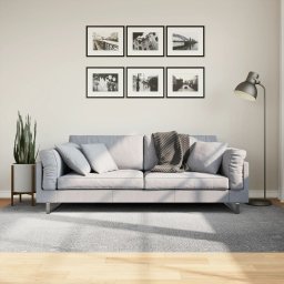 Covor "IZA" aspect scandinav, cu fire scurte, gri, 160x230 cm GartenMobel Dekor