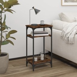 Masa laterala, stejar fumuriu, 40x30x75 cm, lemn prelucrat GartenMobel Dekor