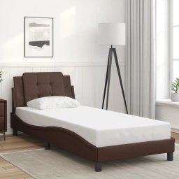 Cadru de pat cu tablie, maro, 80x200 cm, piele ecologica GartenMobel Dekor