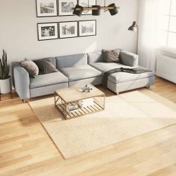 Covor HUARTE, fir scurt, moale si lavabil, crem, 240x240 cm GartenMobel Dekor