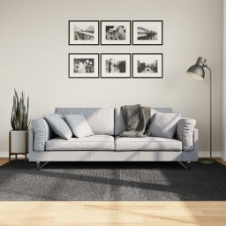 Covor "IZA" aspect scandinav cu fire scurte, antracit,160x230cm GartenMobel Dekor