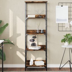 Biblioteca, stejar fumuriu, 50x33x153 cm, lemn prelucrat GartenMobel Dekor