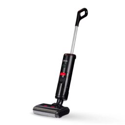 Aspirator vertical fără fir cu spălare aspirare umedă & uscată, autonomie 30 min, rezervor dual, funcție self-cleaning, negru