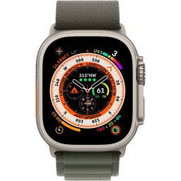 APPLE Watch Ultra GPS+Cellular 49mm Titanium Case Green Alpine Loop Verde