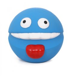 TOY1708 Jucarie emoji din latex Diametru 8 cm Albastru