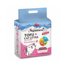 Signature7 Asternut Igienic Tofu pentru Pisici cu Aroma de Capsuni 7 L