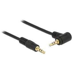 Delock cable Audio 3.5mm male/male angled black 0.5m