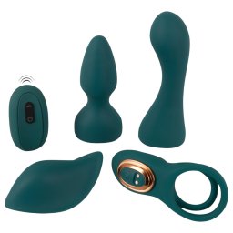 Couples Choice - vibrator 4 în 1 reglabil cu telecomandă (turcoaz)