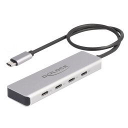 DeLOCK USB 10 Gbps USB Type-C Hub with 4 x USB Type-C socket, USB hub (grey)