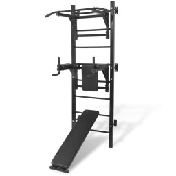 Turn Fitness multifunctional de perete, negru GartenMobel Dekor