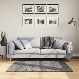 Covor HUARTE, fir scurt, moale si lavabil, antracit, 120x120 cm GartenMobel Dekor