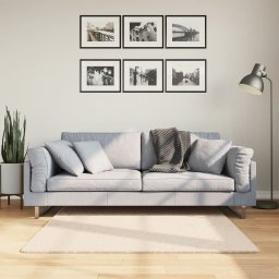 Covor HUARTE, fir scurt, moale si lavabil, bej, 120x120 cm GartenMobel Dekor