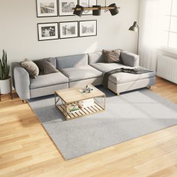 Covor HUARTE, fir scurt, moale si lavabil, gri, 240x240 cm GartenMobel Dekor