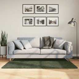 Covor HUARTE, fir scurt, moale si lavabil verde padure 80x150cm GartenMobel Dekor