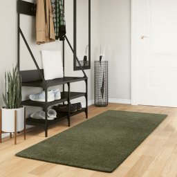 Covor HUARTE, fir scurt, moale si lavabil verde padure 80x200cm GartenMobel Dekor