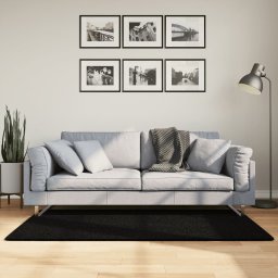 Covor HUARTE, fir scurt, moale si lavabil, negru, 80x150 cm GartenMobel Dekor