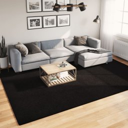 Covor HUARTE, fir scurt, moale si lavabil, negru, 240x340 cm GartenMobel Dekor