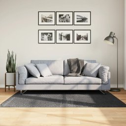 Covor "IZA" aspect scandinav cu fire scurte, antracit,120x170cm GartenMobel Dekor