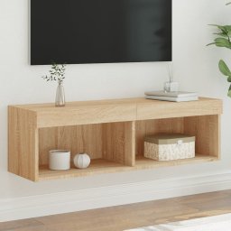 Comoda TV cu lumini LED, stejar sonoma, 100x30x30 cm GartenMobel Dekor