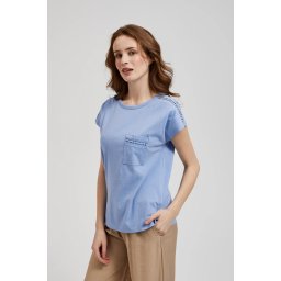 Marisse Women's Blouse L-Ts-4352 L.Blue