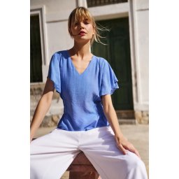 Marisse Women's Shirt L-Ko-4635 Blue