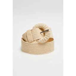 Marisse Beige Belt With Buckle