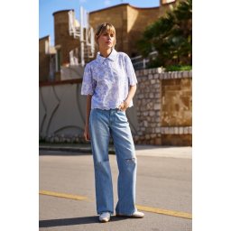 Marisse Women's Shirt L-Ko-4668 Blue