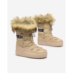Resti Light brown slip-on boots a'la snow boots for women Gomllo