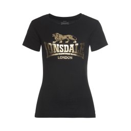 LONSDALE Tricou 'Bantry' auriu / negru