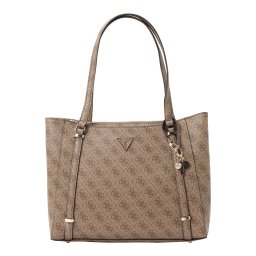 GUESS Geantă de umăr 'ECO ERICA ELITE TOTE' maro deschis / maro închis