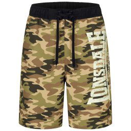 LONSDALE Pantaloni de baie bej / maro deschis / verde / negru / alb