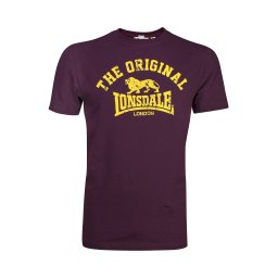 LONSDALE Tricou galben / roșu vin