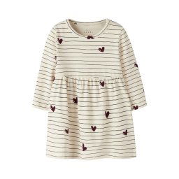NAME IT Rochie 'NBFVANDORA' crem / mov vânătă / negru