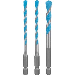 Burghiu pentru caramida/beton/plastic/lemn/gips, 5/6/8 mm, 3 buc