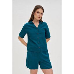 Marisse Green Viscose And Linen Shirt